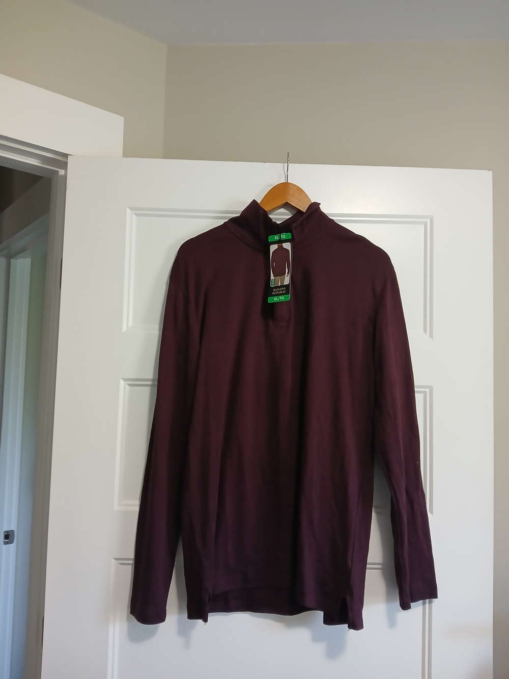 Men's Burgundy Quarter-Zip Sweater